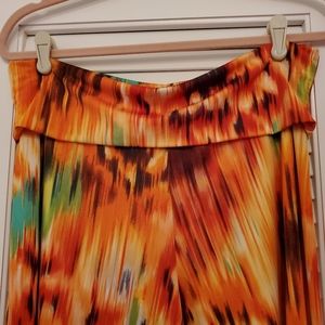 Wide legged bright pants